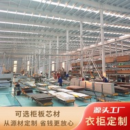 Multi-Layer Wardrobe Edge Sealing Whole Room Cabinet Door Cabinet Cloakroom PET Manufacturer Furnitu