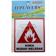 Singnate Sticker - Beware of Easy to Explode uk.9x10cm - POP1