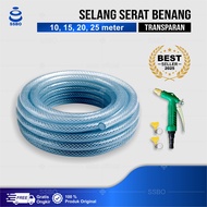 Selang Air 10-25 Meter Selang Transparan 1/2 5/8 3/4 1 Inch 1 Roll Selang Bening Taman Cuci Motor Mo