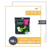 Softex 3in1 Daun Sirih Vitamin E 3 in 1 16 pads