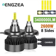 ENGZEA Car Headlight Bulb H7 H4 LED 3400000LM 2600W H11 Canbus LED H8 HB4 HB3 9005 9006 D1S D2S H1 L