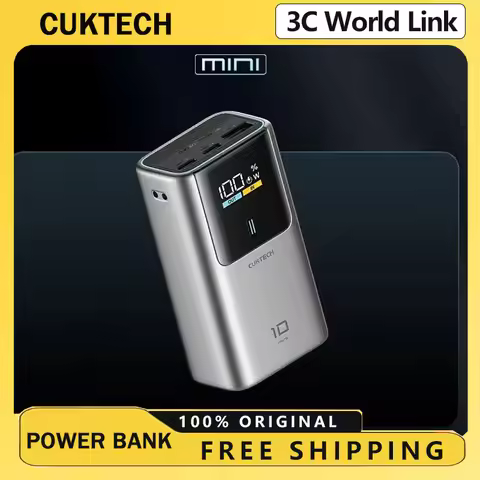 CUKTECH 10 Mini Power Bank 55W MAX 10000mAh High-Capacity Digital Display Power Bank Portable Fast C