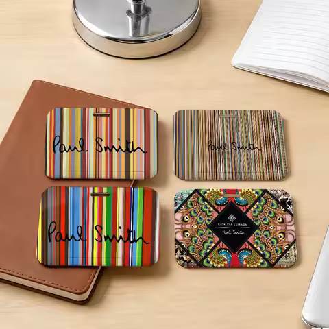 fashion vintage modern art Sliding Card case ID Name Badge Holder Pass Work Card Cover P-Paul S-Smit