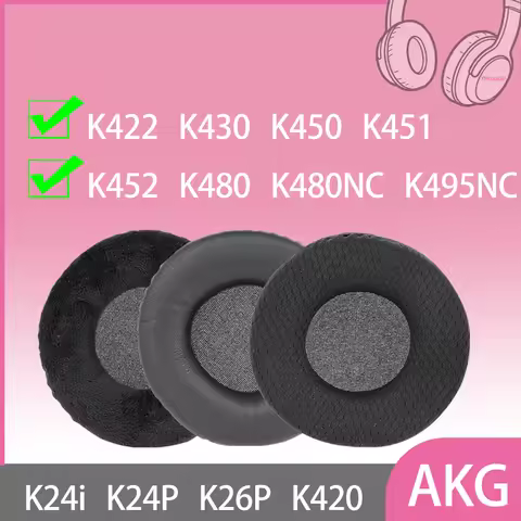 K24i K24P K226P Black Earpads for AKG K422 K430 K450 K451 Headphones K452 K480 K480NC K495NC Ear Cus