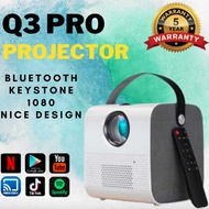 Smart Android Projector Q3 Mini 6000 Lumens HD 1080P 4K WiFi LED Projector for Home Theater