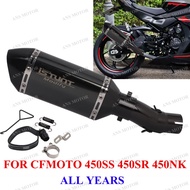 For CFMOTO 450SR 450SS 450NK/ QJMOTOR 450 Motorcycle Exhaust Slip On Escape 450SR Exhaust Middle Pip