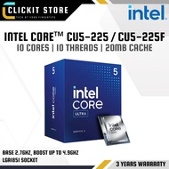 INTEL Core™ Ultra 5 - CU5-225/ CU5-225F CPU + LGA1851 Motherboard | 20M Cache, Max.4.9 GHz Processor