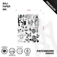 Bali Paper Ink PMD005 Patchwork Fruit Ink Temporary Tattoo Premium Olschool Temporary Tattoo - Arm T
