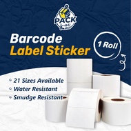 21 Size Barcode Label Sticker Price Tag Thermal Label Sticker Product Label Sticker Paper Kertas Lab