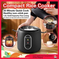 SG【READY STOCK】1.2 Litre Mini Rice Cooker Non-Stick Multifunctional Rice Cooker Steamer Hotpot Rice 