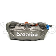 Y.S BREMBO AK 550/AK550/939 Radiation Calipers Gray Background Silver Lettering (Right Side) Piston 