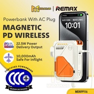 REMAX Original 3C Powerbank CCC Mini Cute 10000 Magnetic wireless Power Bank 22.5W With Plug Type C 