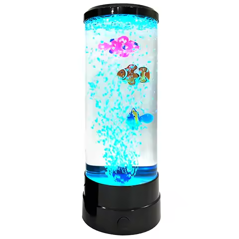 LED Fish Lamp Kit Multi-Color Changing Aquarium Tank Night Light Decorative Simulated Fish Bubble Ta