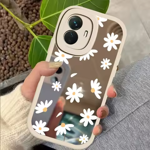 Protective Mirror Case For Vivo Y77 Y77E Y 77 Soft TPU Phone Cover For Vivo Y85 Y36 Y66 Y77 Y53S Y22