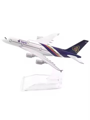 JASON TUTU 16cm Thai Airways Airbus A380 Airways Airplane Model Plane Diecast Metal 1/400 Scale Plan