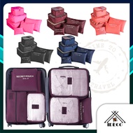iDECO™ 7COLORS 6pcs Set Travel Pouch Multi Size Organizer Bags In Bag Laundry (Extra Large) 6 Pcs Se