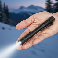 Pocket-Sized UV 395nm, White, Red LED Flashlight with Pen Clip, AA Battery Required