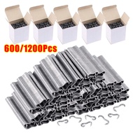 600/1200Pcs M Nails Cage Wire Galvanized Clips Buckles Staples for Chicken Mesh Cage Wire Fencing