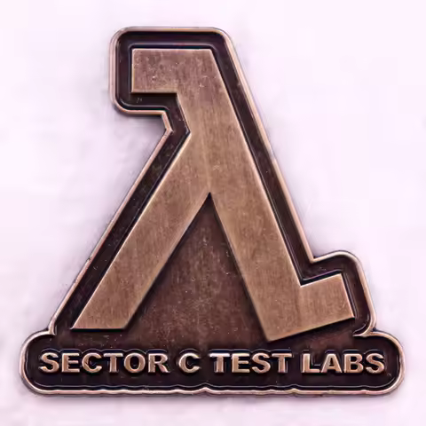 Half Life Game Sector C Test Labs Enamel Pin Brooch Jewelry Gamer Gift
