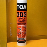 แด็ป TOA 303 สีขาว โอ๊ค น้ำตาล เทา ทาสีทับได้ ของแท้ ราคาถูกสุด TOA 303 Acrylic sealant