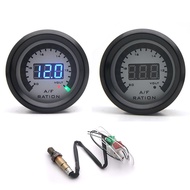 Air Fuel Ratio 7cm Strap White Surface Digital Modification Watch for Car LED0-1V Sensor 52MM Blue L