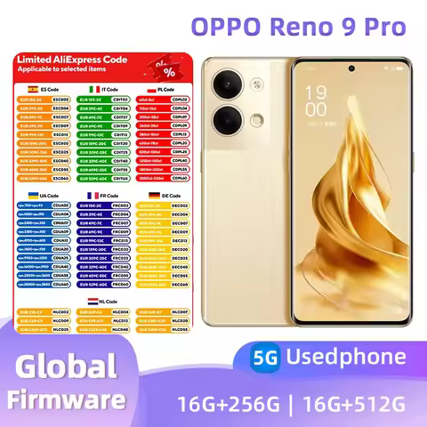 Oppo Reno 9 Pro 5g Android CPU Dimensity 8100 Max 6.7 inches SmartPhone Screen ROM 256GB RAM 16GB 50