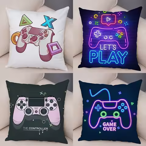 Game Room Decoration Player Dazzle Handle Series Pillowcase Home Boy's Bedroom Cushion Cover