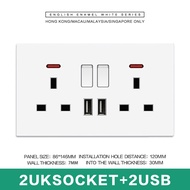 CB certification  LEJIA modern lighting wall white dimmer switch paint panel 13A universal socket 3 
