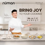 NEW LAUNCH - NUMAN SKANJA SERIES PAN NON-STICK Die Cast Suitable for All Stoves | 18cm Grill Pan | 1