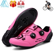 2022 Road Cycling Shoes Women Pink Self Locking SPD Splint Racing Shoe Zapatillas Ciclismo Professional Men MTB Bicycle Sneakers