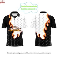 Fire Street Jersey Red Jersey Retro Collar Shirt Sublimation Jersey Custom Name Retro Viral