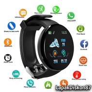 JAM TANGAN PINTAR HP ANDROID SMARTWATCH D18 ANAK DEWASA PRIA WANITA NOTIF WHATSAPP WA SMS FACEBOOK P