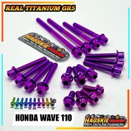 REAL TITANIUM GR5 HONDA WAVE 100/110 CRANKCASE BOLTS SET GR5 SCREW GR5 SCREW SET (18pcs set)