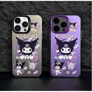 Luxury Kuromi Csing HP Silver Color Mtte Premium Silver nti Jtuh Hrd Cse For Vivo Y17S V40 Lite Y19S