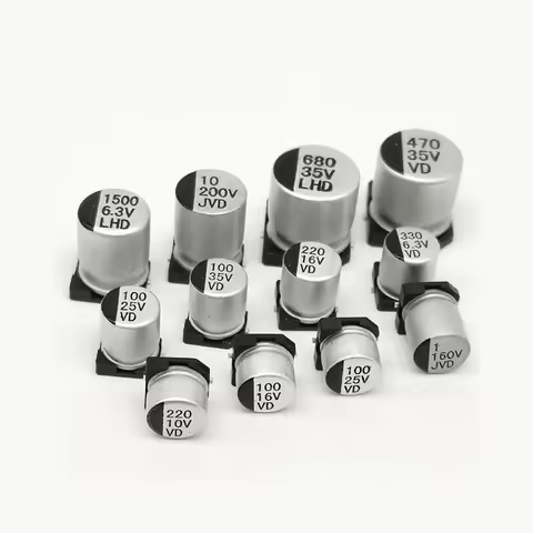 20PCS/lot SMD Aluminum Electrolytic Capacitor 10V 16V 25V 35V 50V 1UF 2.2UF 4.7UF 10UF 22UF 47UF 100