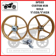 SP522 SPORT RIM ENKEI CUSTOM HUB Y15 Y15ZR YSUKU GOLD / BLACK (SIAP BEARING & BUSH) (1.6/1.6x17)