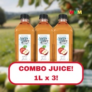 COMBO 3 JUICE APPLE 1 LITER YARRA VALLEY JUS EPAL 3 BOTOL 1 LITER