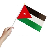 Spot Delivery #79 Jordan 🇯🇴【3PCS】Hand-Waving Flag 14*21*30cm World Flags Fans Props National Day Met