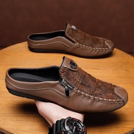 รองเท้าหนังแท้สำหรับผู้ชาย, รองเท้าบุรุษธุรกิจระดับไฮเอนด์ใหม่รองเท้าหนังลำลองระบายอากาศได้ดีสำหรับฤดูใบไม้ผลิ2024