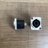 2 female Speakon jacks, speaker jacks, high-quality aluminum-coated jacks