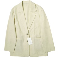 BEAUTY&YOUTH UNITED ARROWS斜紋修身夾克 1622-126-0676 S 米白色外套 [二手] [BEAUTY&YOUTH UNITED ARROWS]