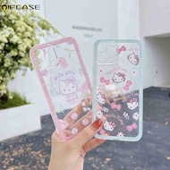 OPPO Reno 6 5 Pro 4 SE 4Z 2Z 2 Z F11 Find X3 R17 Pro R15 R11 R11s Phone Case Pink Hello Kitty Bowknot Bow Cat Flower Clear Transparent Cute Cartoon Fresh Simple Soft TPU Casing Case Cover