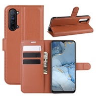 Kickstand Leather Phone Case For OPPO Reno 3 Reno3 5G Pro Flip Case