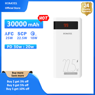 ROMOSS Power Bank 30000mAh 30W 20W PD Fast Charge External Battery Portable Charger 30000 mAh Powerbank For Xiaomi 13 iPhone 14