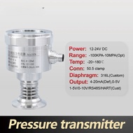 HTP-302KF-H Stainless Sanitary Pressure Transmitter -100kPa‐10MPa 50.5 Clamp 4‐20mA 12‐24V Oil Equip