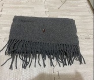 Polo Ralph Lauren 灰色羊毛頸巾圍巾scarf