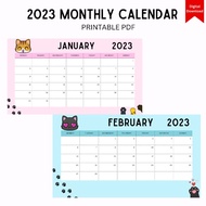 Digital Calendar 2023 Digital Cat Planner Digital Planner Goodnotes Planner Digital Planner iPad Pla