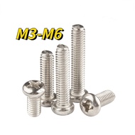 [XNY] Phillips Head Screw M3/M4/M5/M6 Nickel-Plated Round Head Screw Phillips Screw