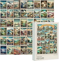 XIAOAIKA Vintage National Park Postcards Set - Retro Wall Decor Art Prints - 63 U.S. Parks Theme Pos