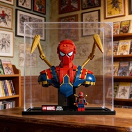 Acrylic Display Box Storage Case For 76326 Iron Spider-Man Bust